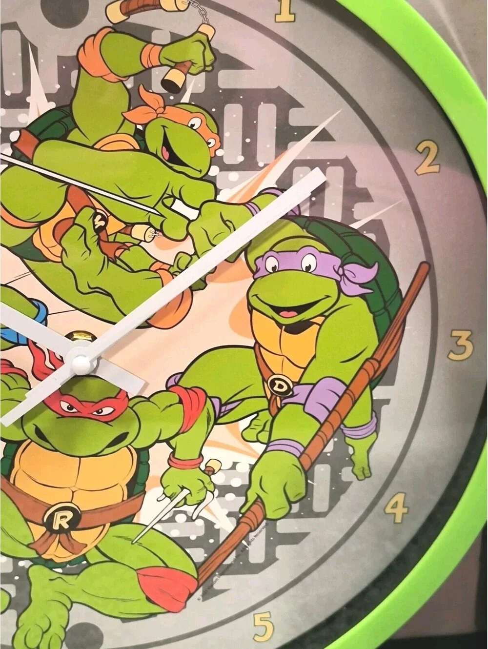 Nib Teenage Mutant Ninja Turtles 11.75 Analog Wall Clock